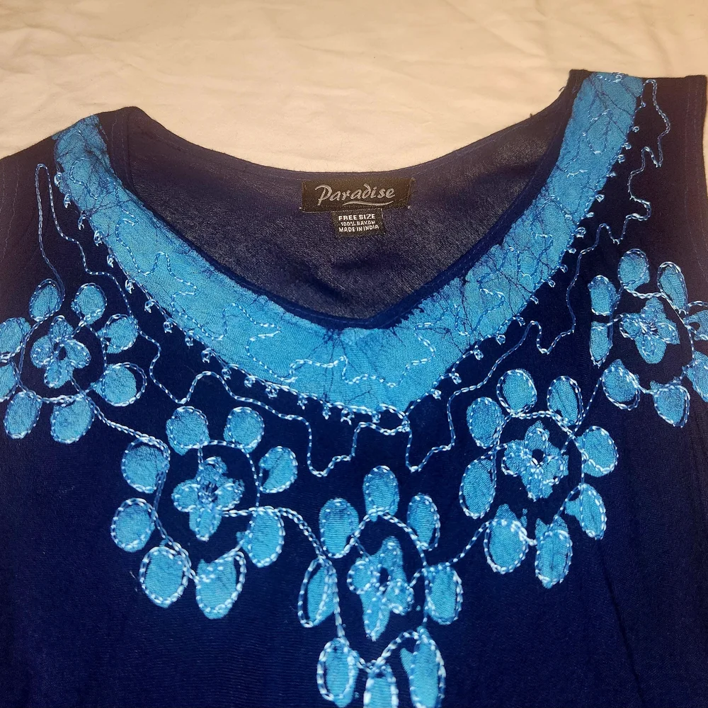 ⭐️Paradise Boho Dress Handkerchief Hem Free Size Beach Resortwear Coverup - Picture 6 of 6